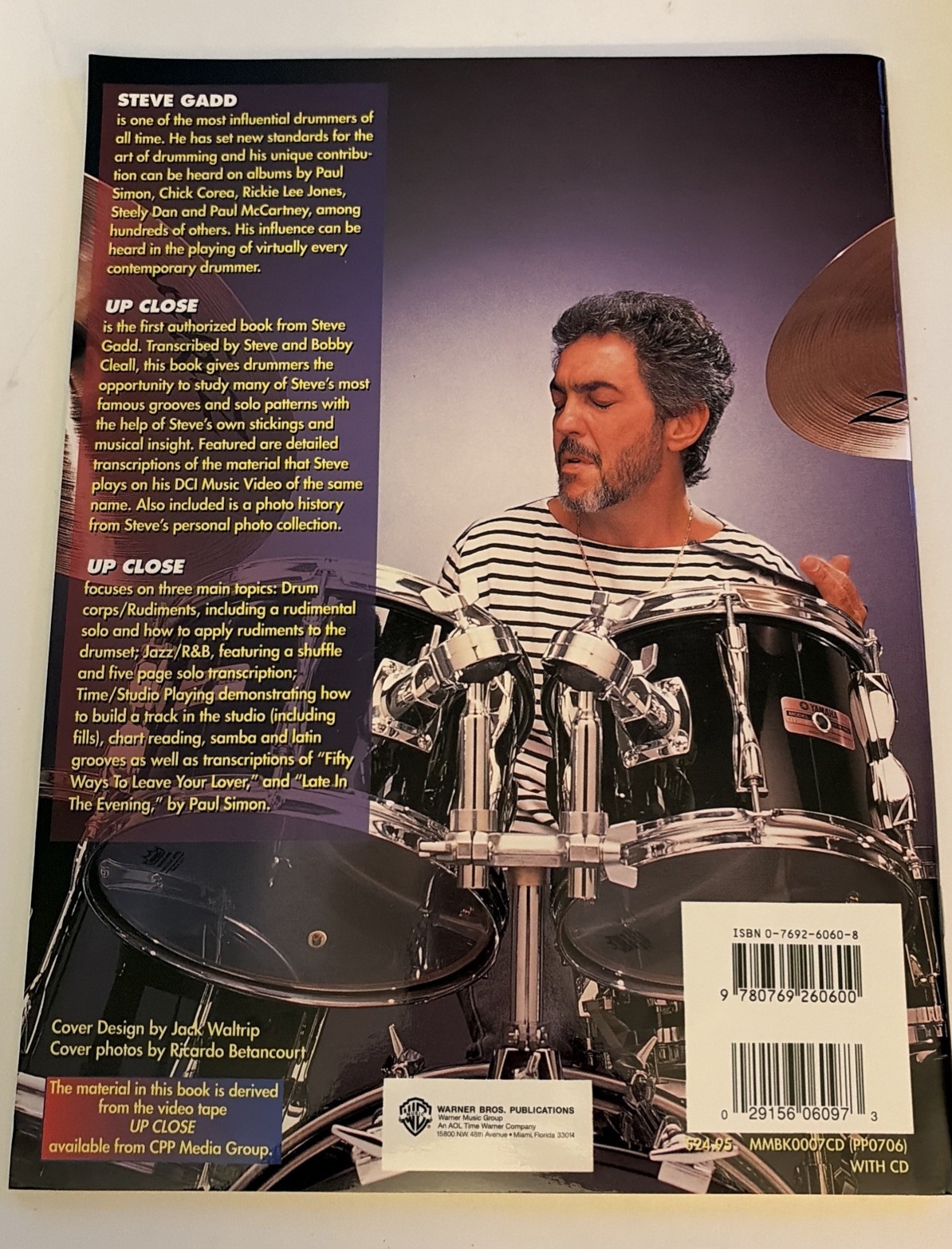 Steve Gadd — Up Close With DVD- New Old Stock