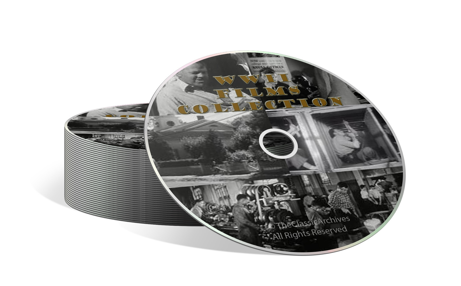 COMPLETE WORLD WAR II FILMS LIBRARY, 14 HOURS TOTAL ON A 7 DVD SET-J20