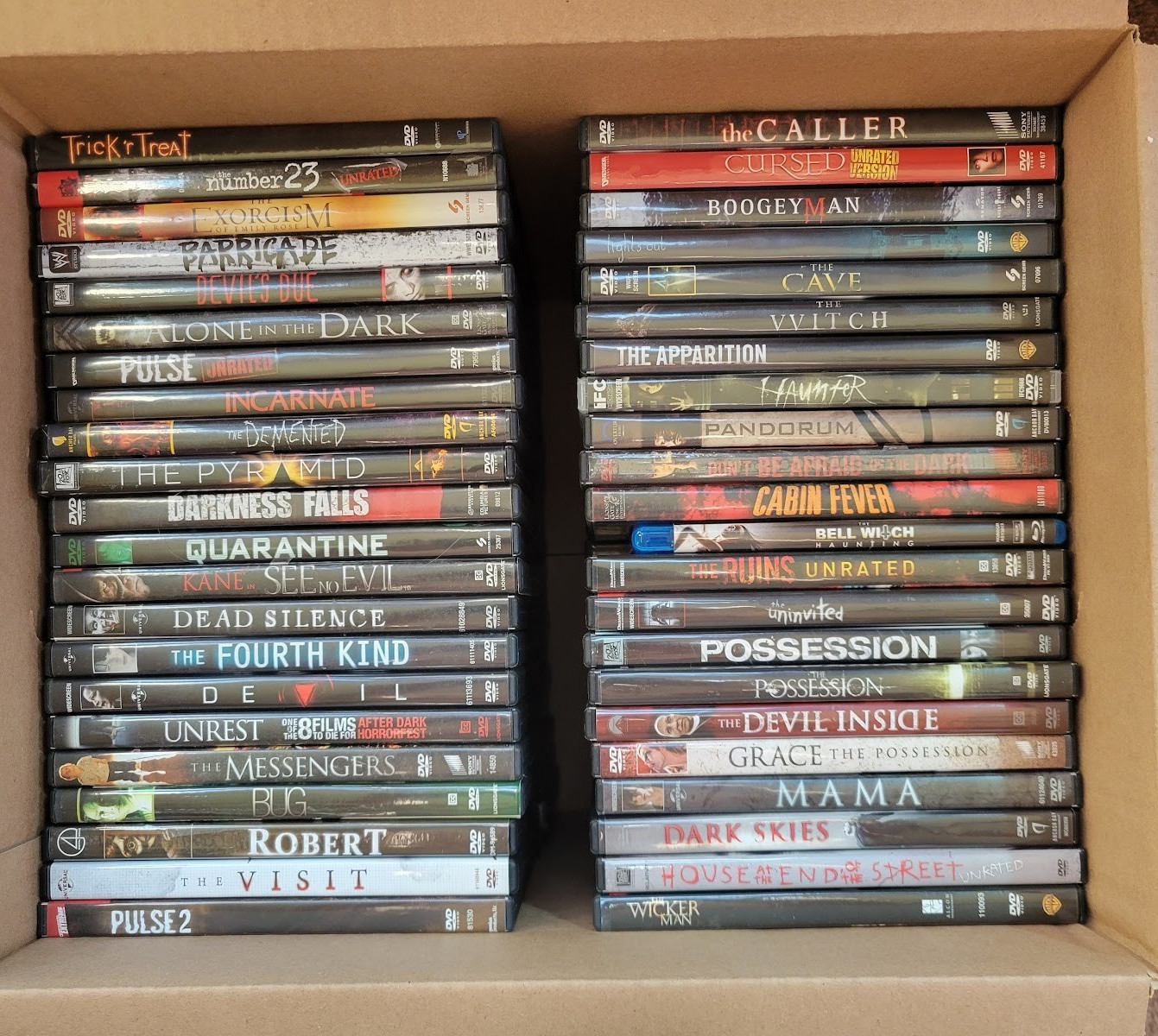 LOT OF (86) HORROR DVDs – MOST WATCHED ONCE – CLEAN CASES – SOME HARD TO FIND!