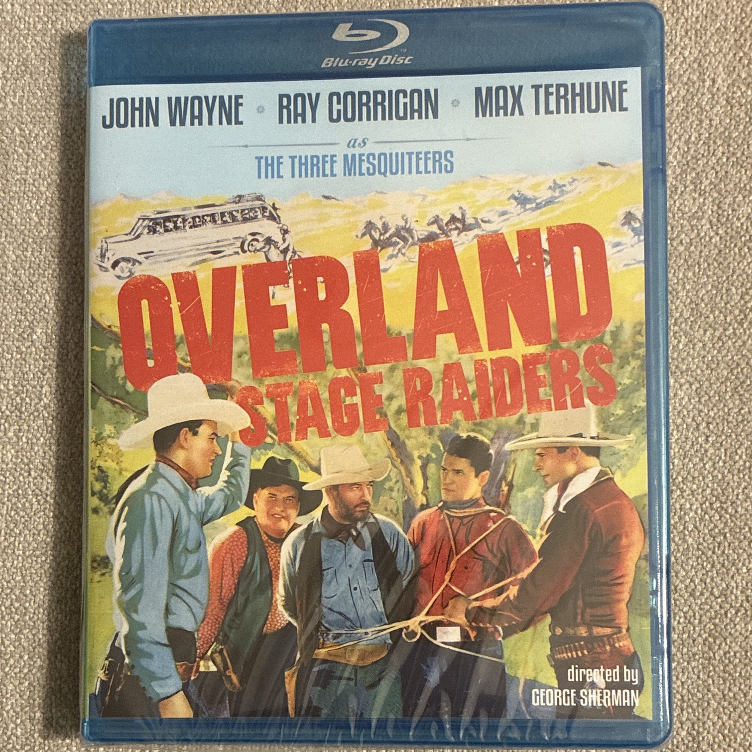 Olive Films Overland Stage Raiders Blu-ray Western NR B&W 1938 Wayne Sherman