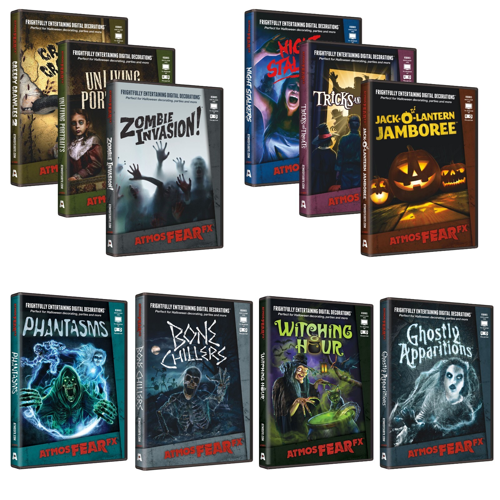 AtmosFear® Halloween DVD’s – Ghostly Apparitions, Phantasms and 7 other Titles
