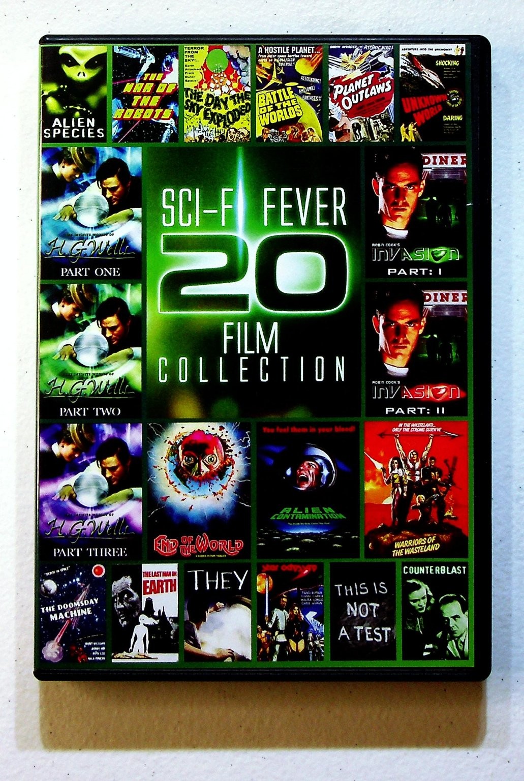 Sci-Fi Fever 20 Film Collection DVD (2001) H.G. Wells Invasion Mill Creek