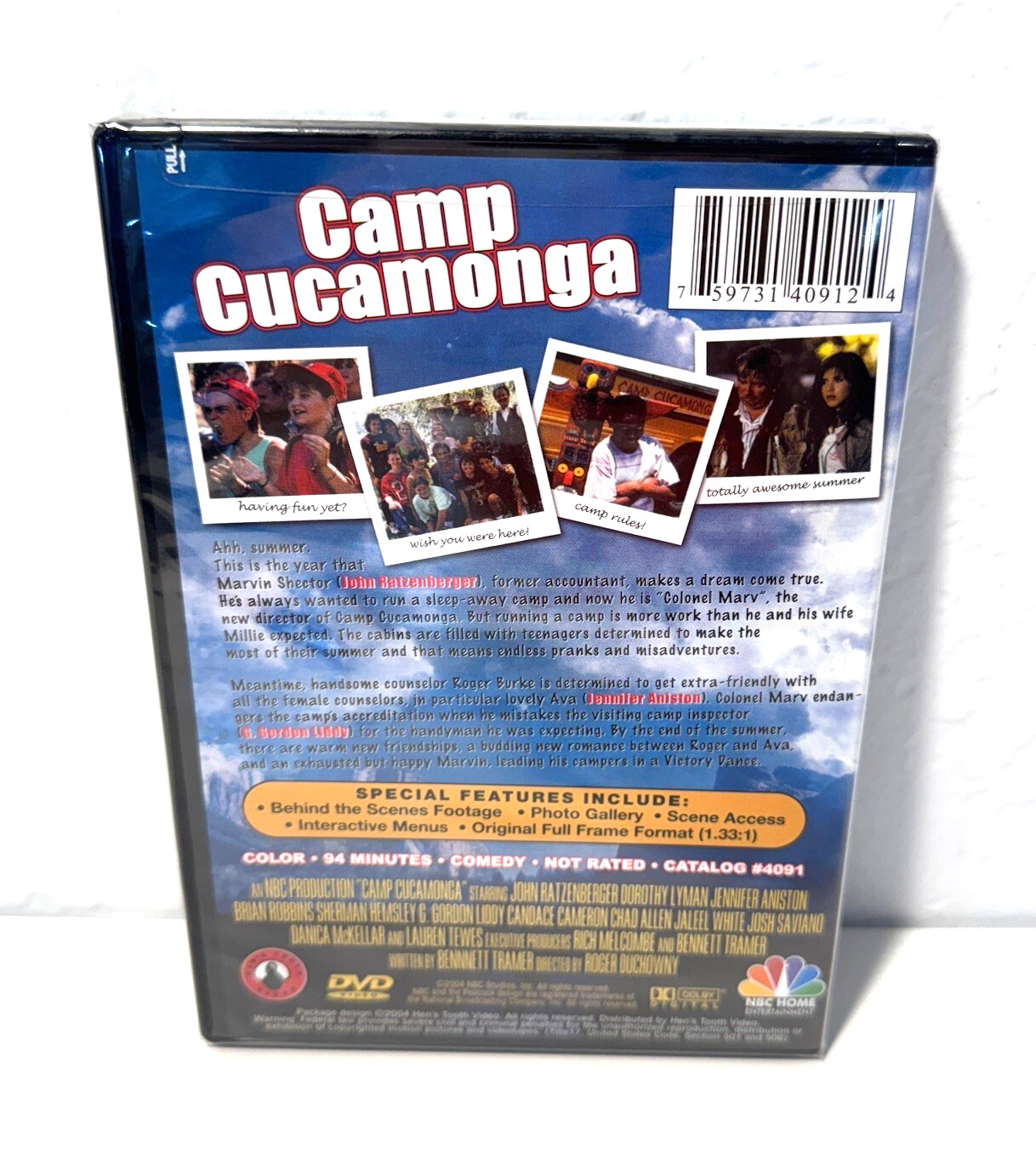Camp Cucamonga DVD Brian Robbins Jennifer Aniston John Ratzenberger OOP Rare NEW
