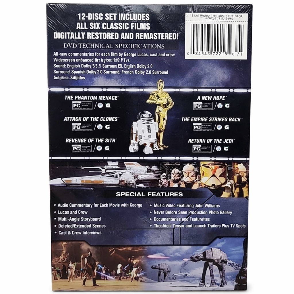 Star Wars: The Complete Saga DVD – Brand New!