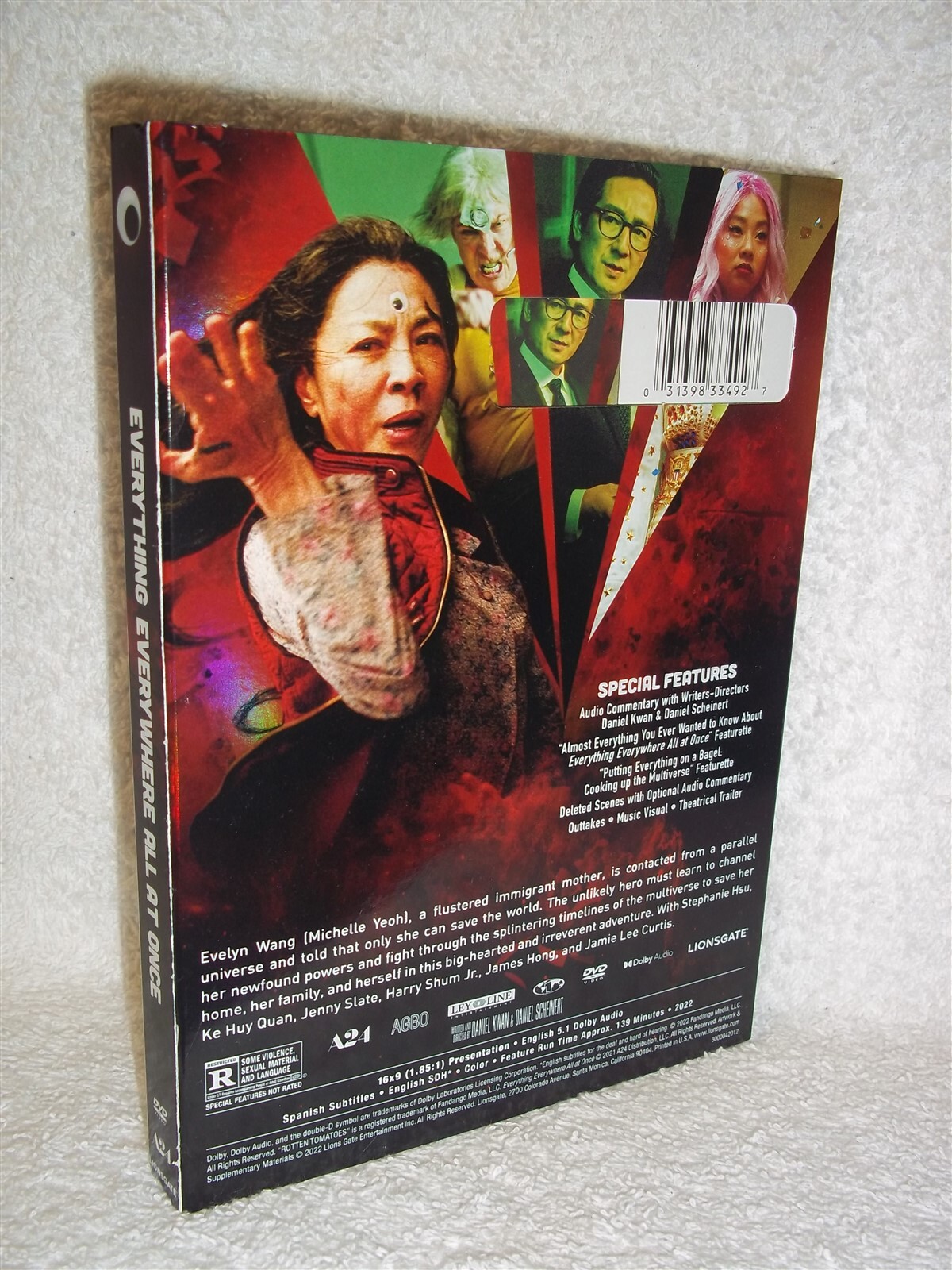 Everything Everywhere All At Once (DVD, 2022) Michelle Yeoh Ke Huy Quan FP
