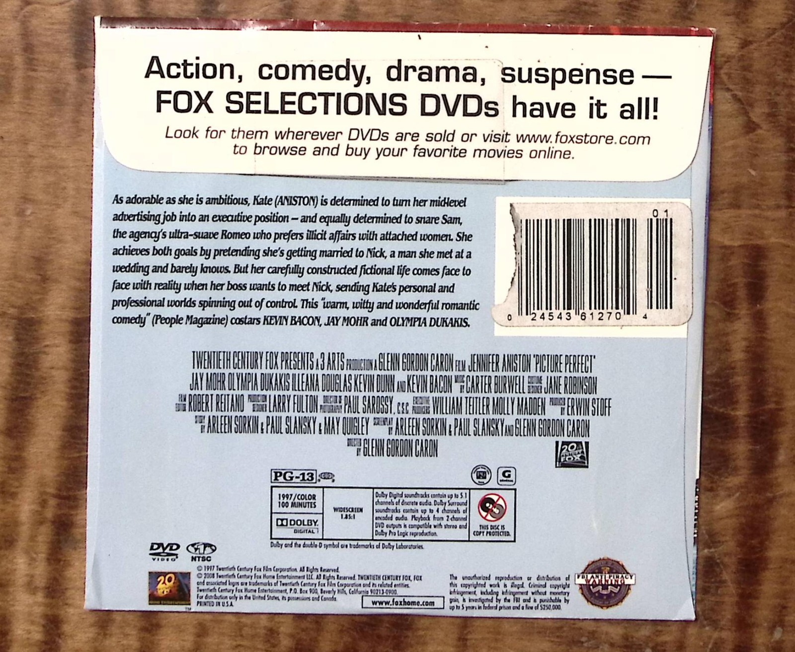 PICTURE PERFECT 20th CENTURY FOX SELECTIONS JENNIFER ANISTON DVD 3802