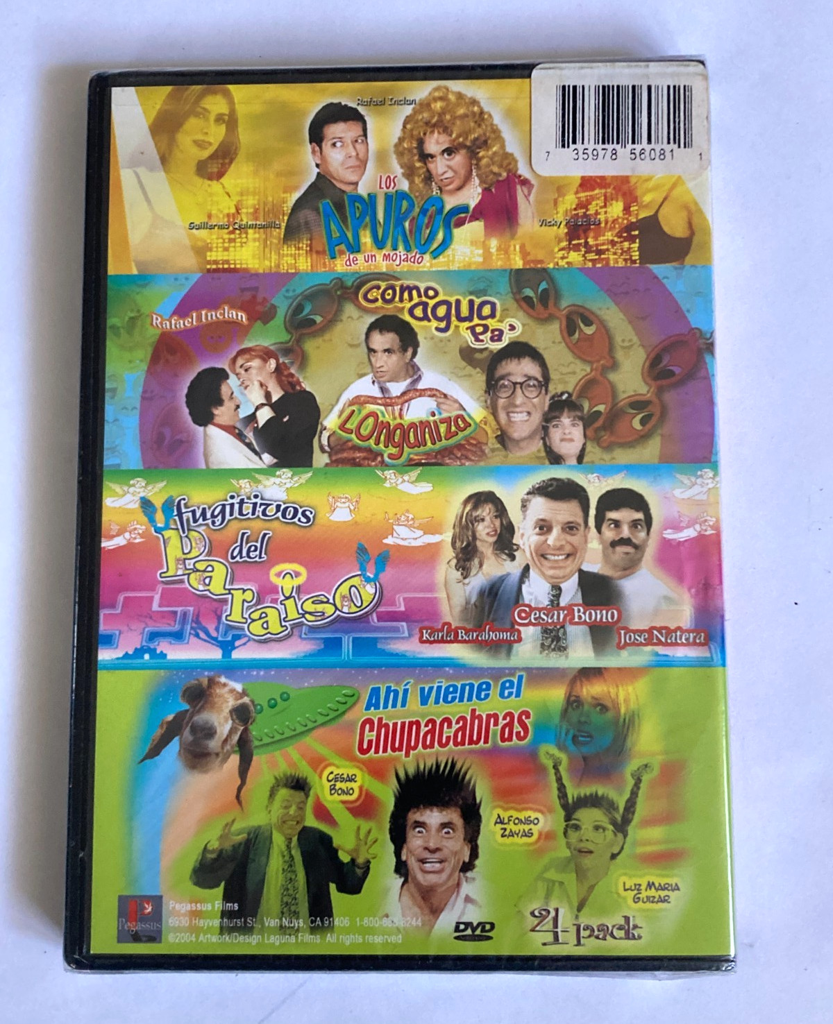 Ensalada De Albures – DVD 4 Pack Spanish Movies Alfonso Zayas Rafael Inclan NEW