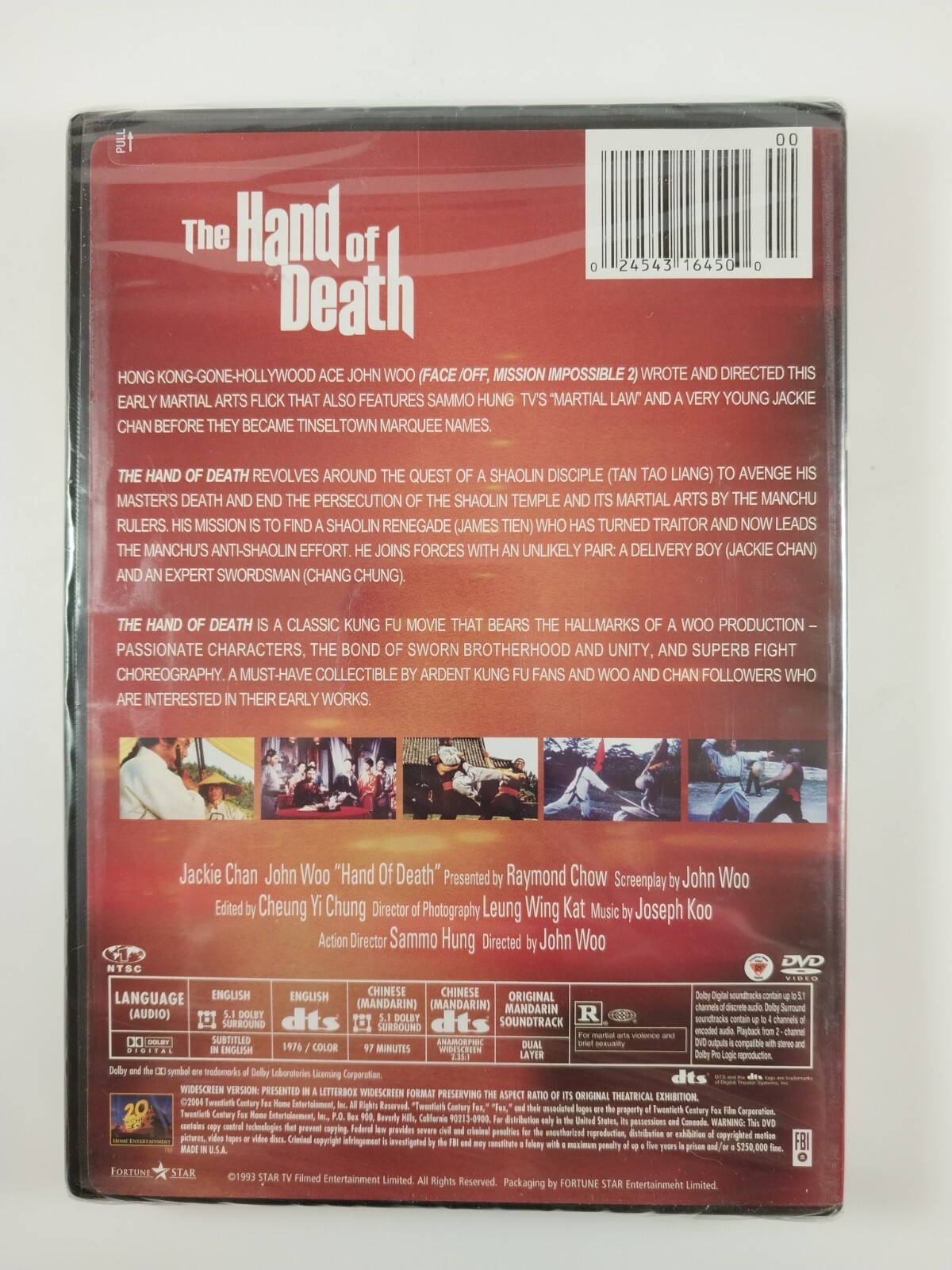 The Hand of Death (1976) 2.35:1 Widescreen (DVD, 2004) Jackie Chan – Tested