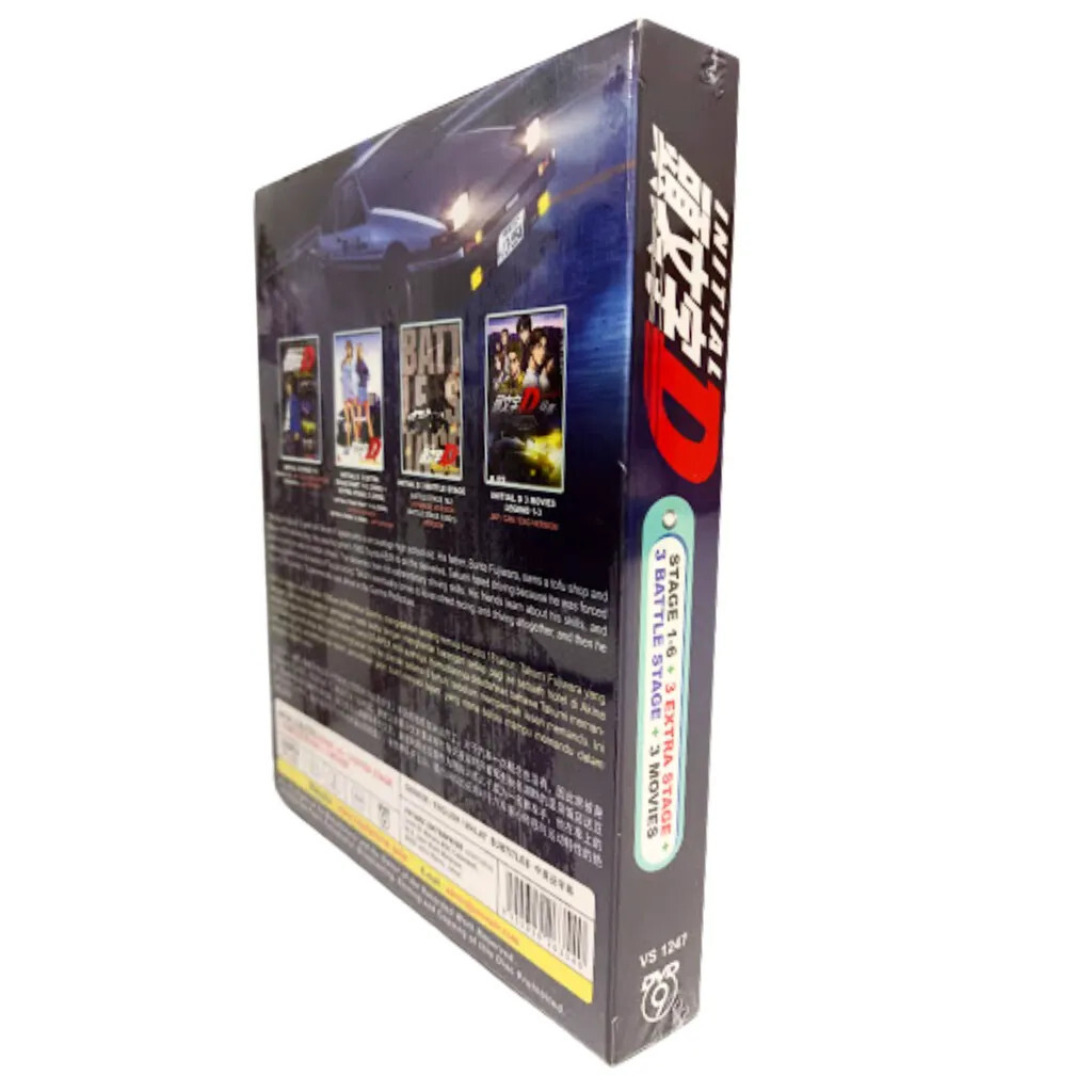 DVD INITIAL D (Stage 1-6)+3 Movies+Extra COMPLETE SET English Dub Ship From USA