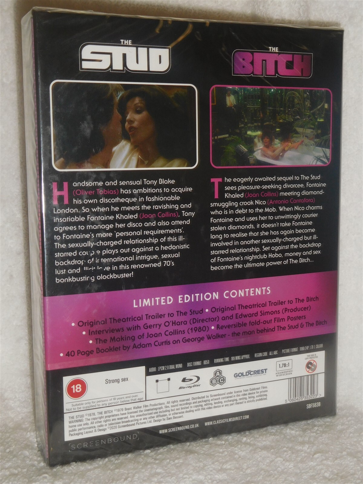 The Stud/The Bitch (Blu-ray, 2020) romance Joan Collins Oliver Tobias Sue Lloyd