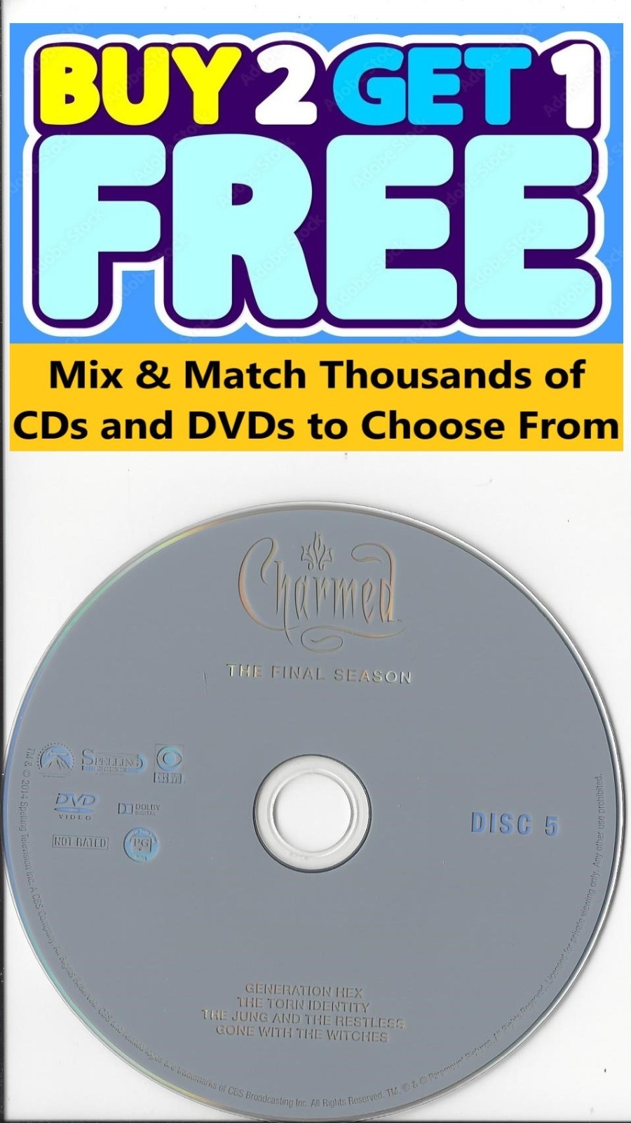 Charmed: The Complete Series (DVD) Eighth Season 8 Disc 5 Replacement Disc