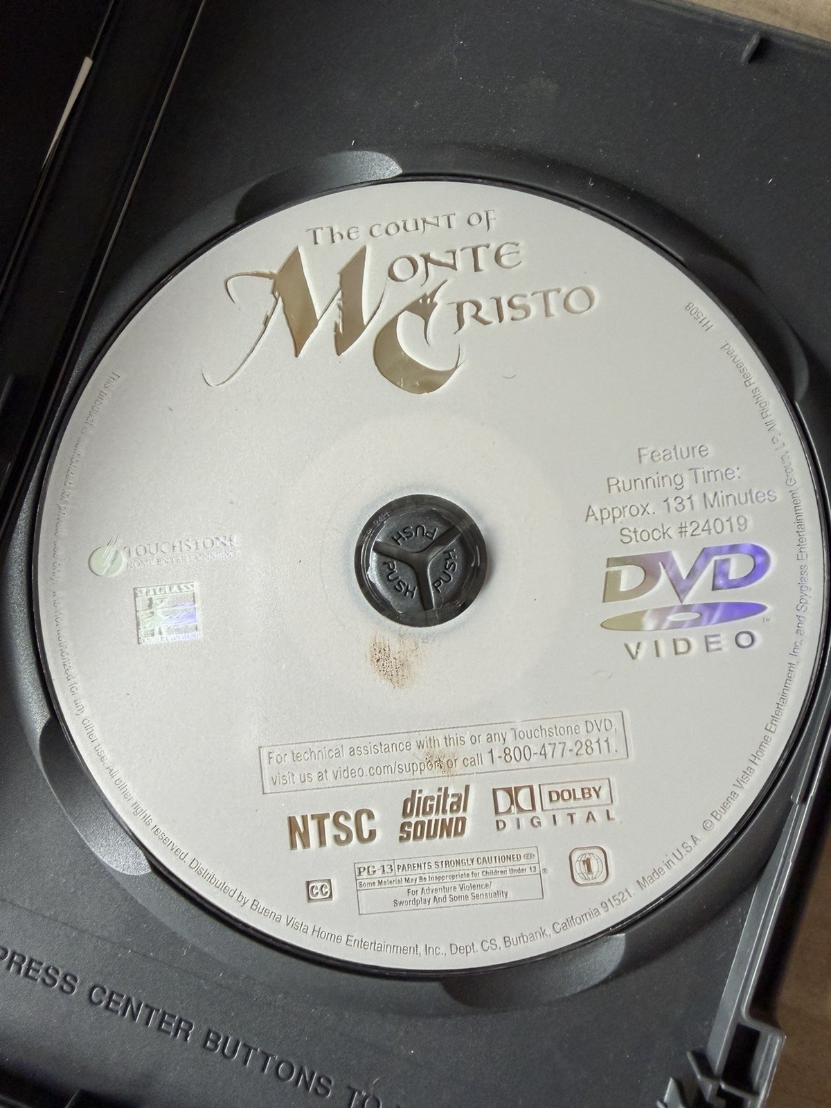 Touchstone The Count of Monte Cristo DVD NTSC Widescreen PG-13 131 Min