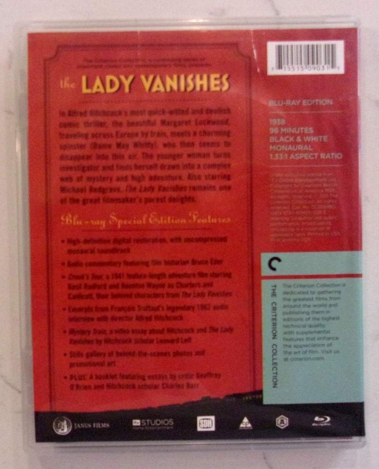 The Lady Vanishes 1938 CRITERION – BLU-RAY