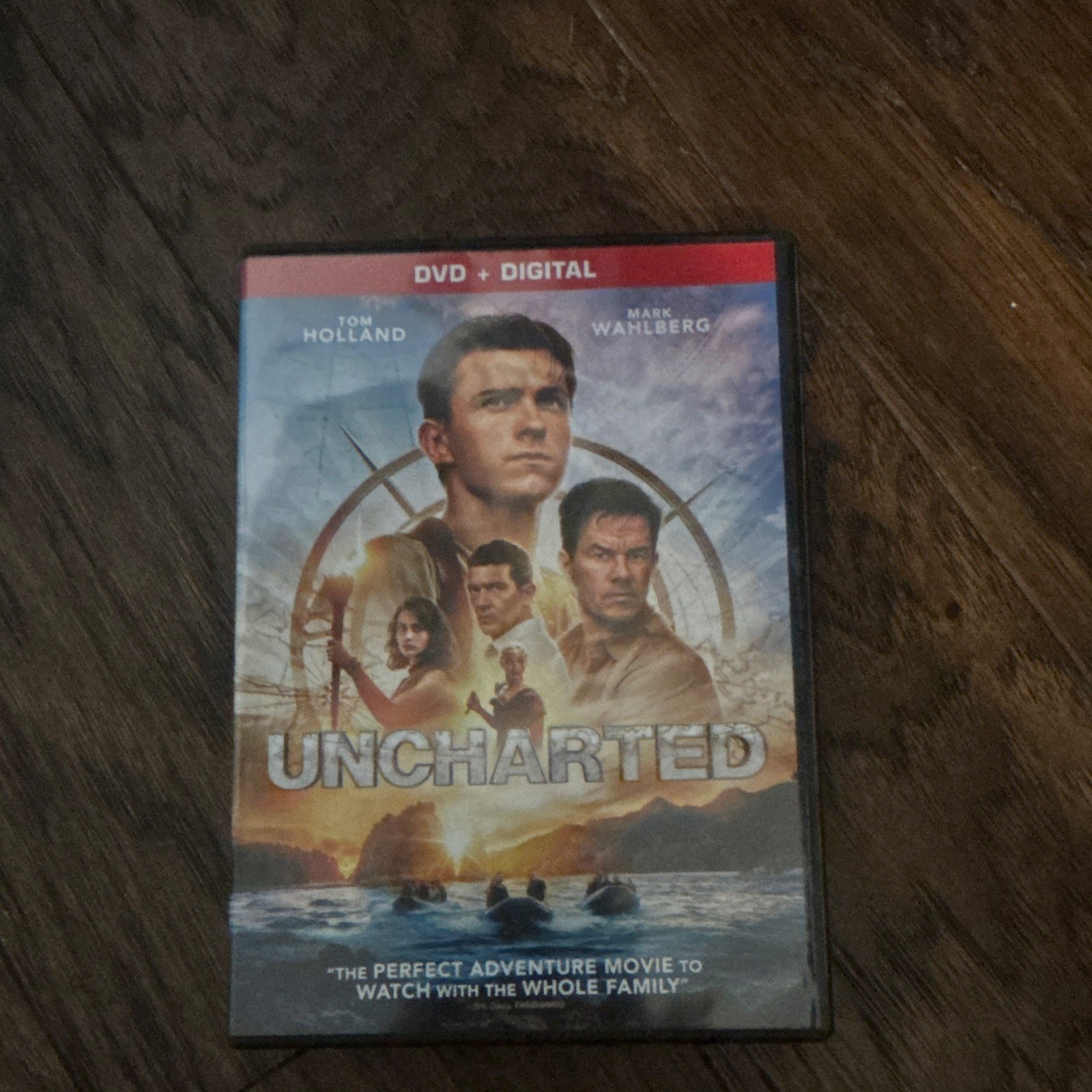 Uncharted DVD + Digital Copy Tall DVD Case – Tom Holland, Mark Wahlberg