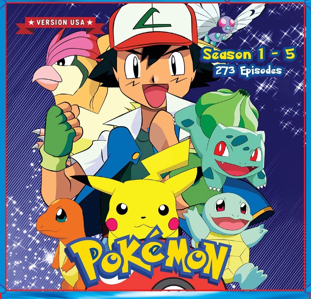 Pokemon Season 1-5 (Vol 1-273 End) 9 discs boxset- US Version DVD – English Dub