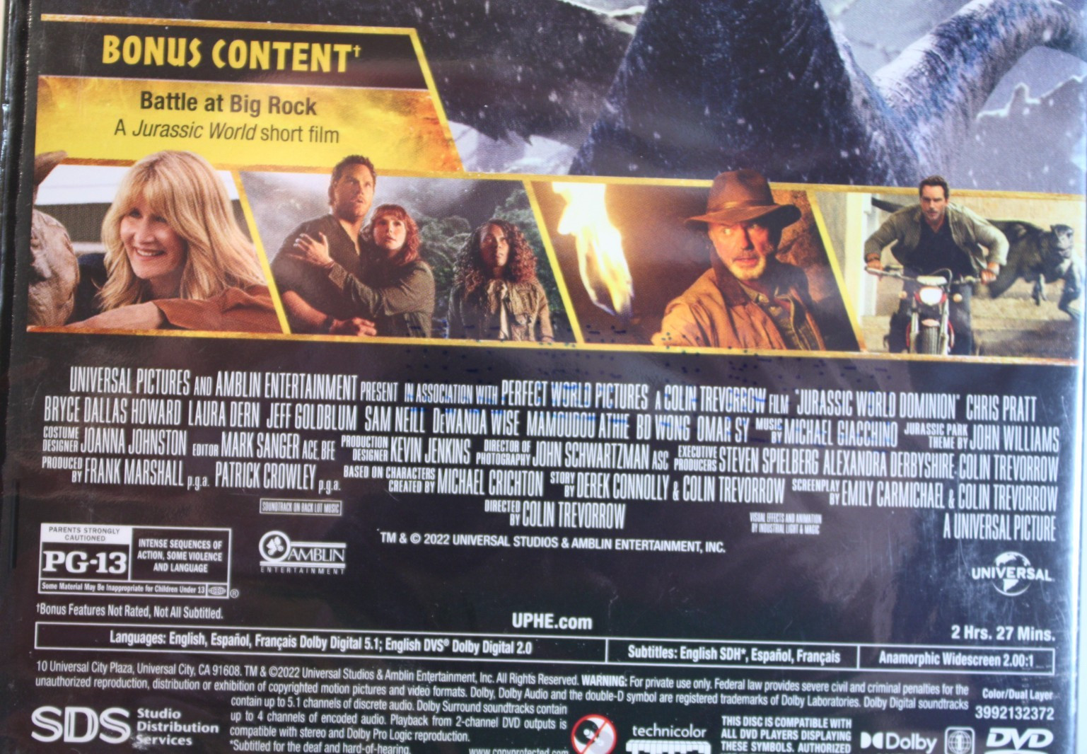 JURASSIC WORLD DOMINION (DVD Widescreen) BRAND NEW/Wrapped Ships Free