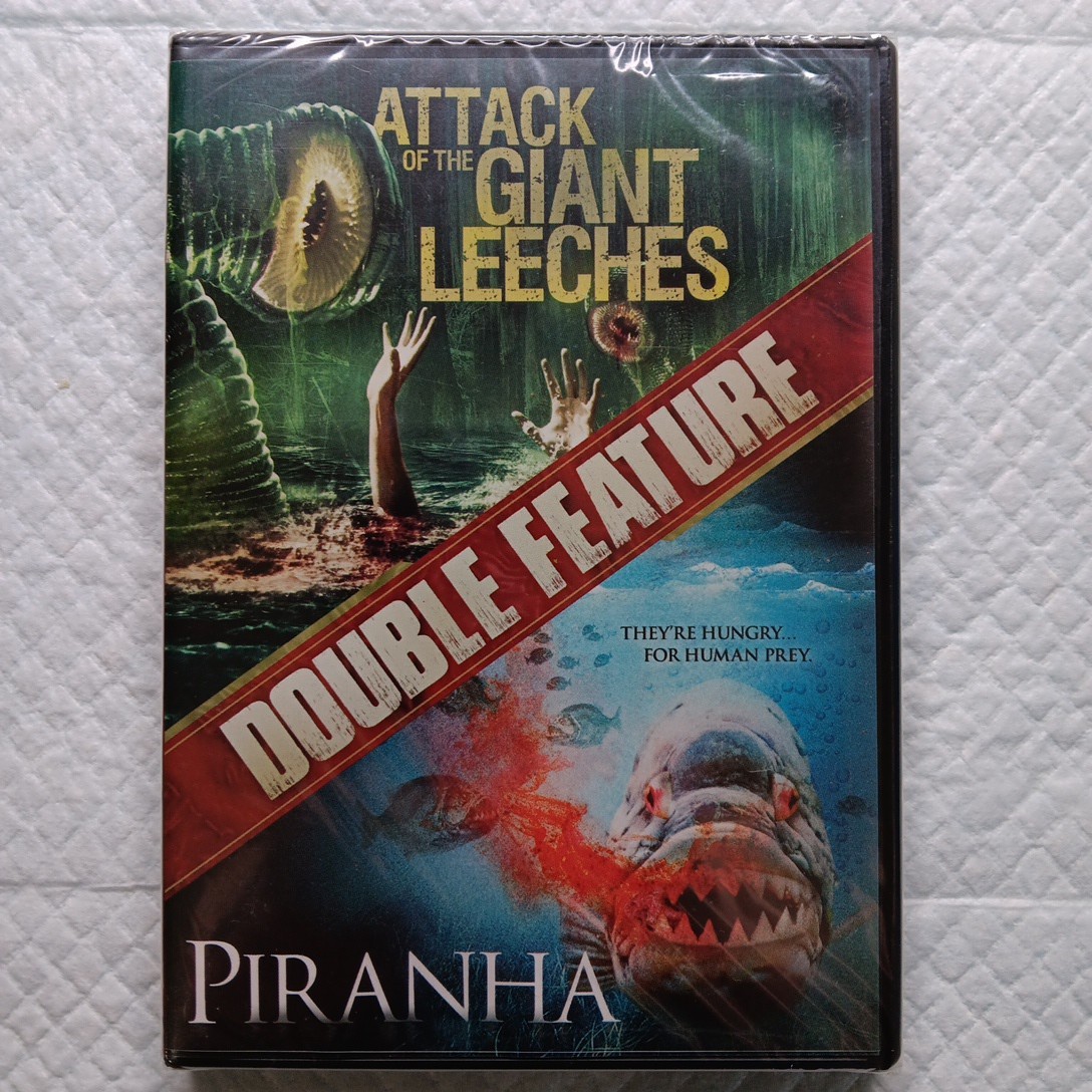 Attack of the Giant Leeches and Piranha DVD 2016 Monstrous Wildlife B&W + Color