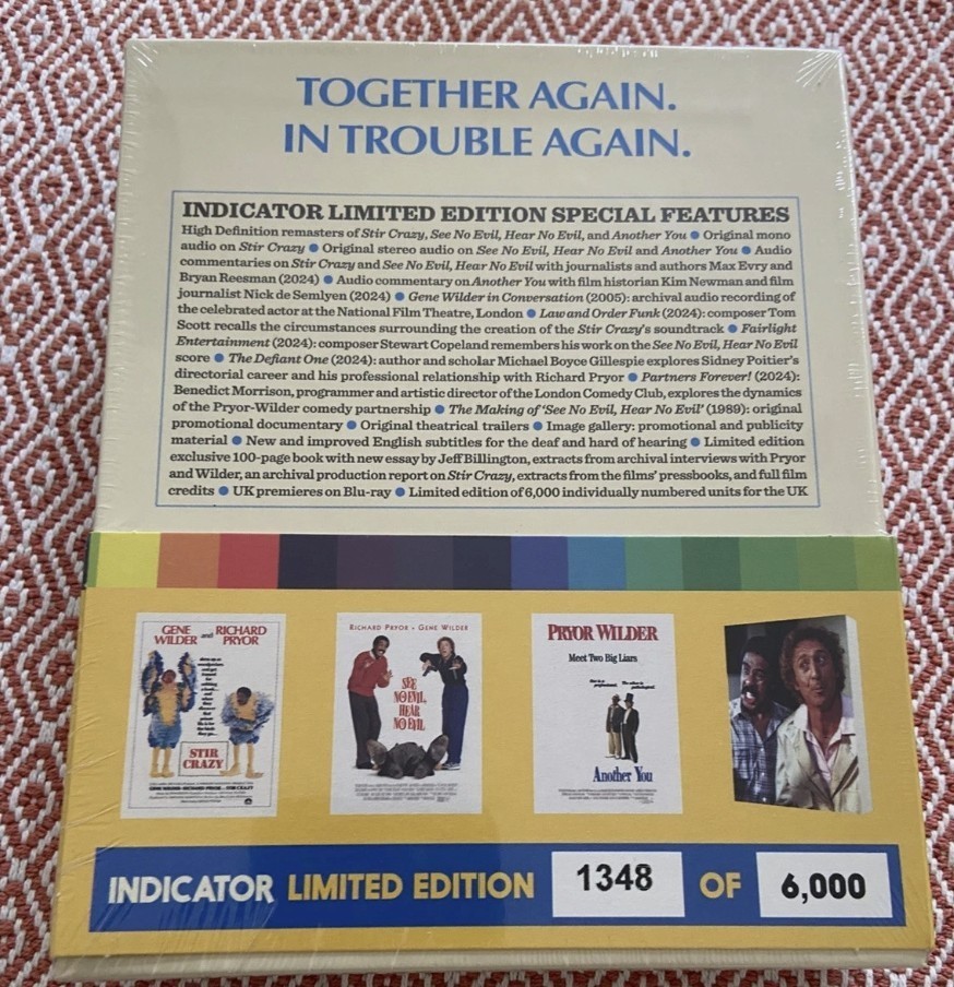 PRYOR & WILDER (1980-1991) 3 Film Blu-Ray Set NEW (Region B/Not USA Compatible)