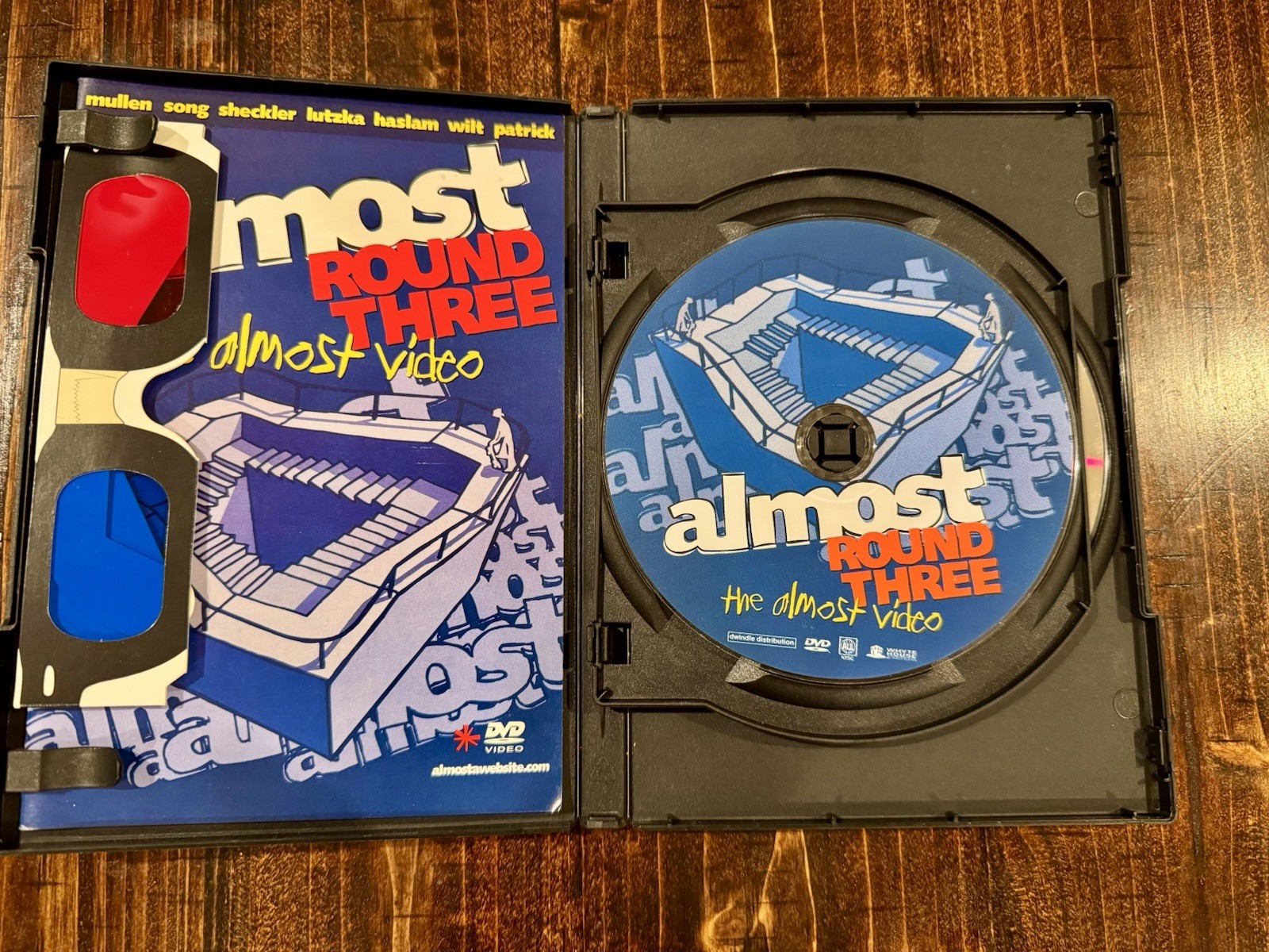 Almost Round Three Skateboarding Film DVD with 3D Glasses 115 Min