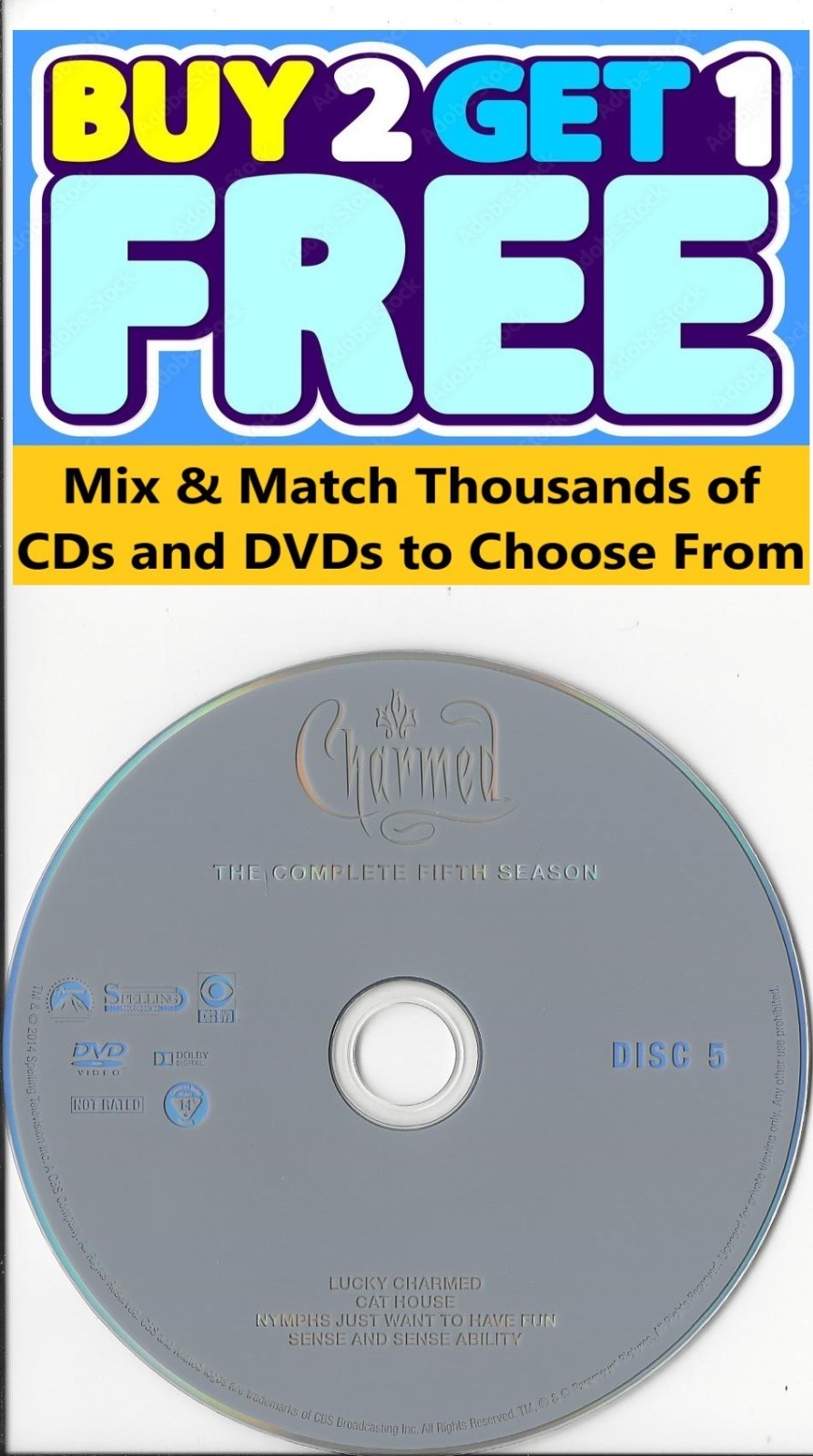 Charmed: The Complete Series (DVD) Fifth Season 5 Disc 5 Replacement Disc
