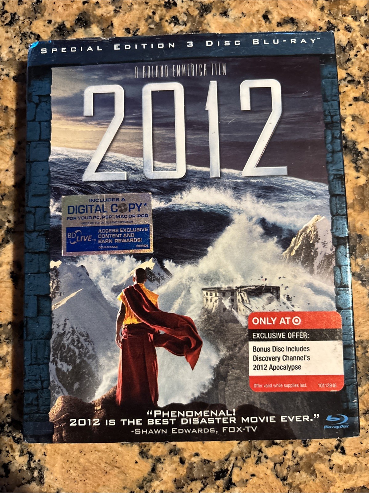 2012 Blu-ray+ Slipcover NEW SEALED John Cusack Danny Glover Roland Emerich