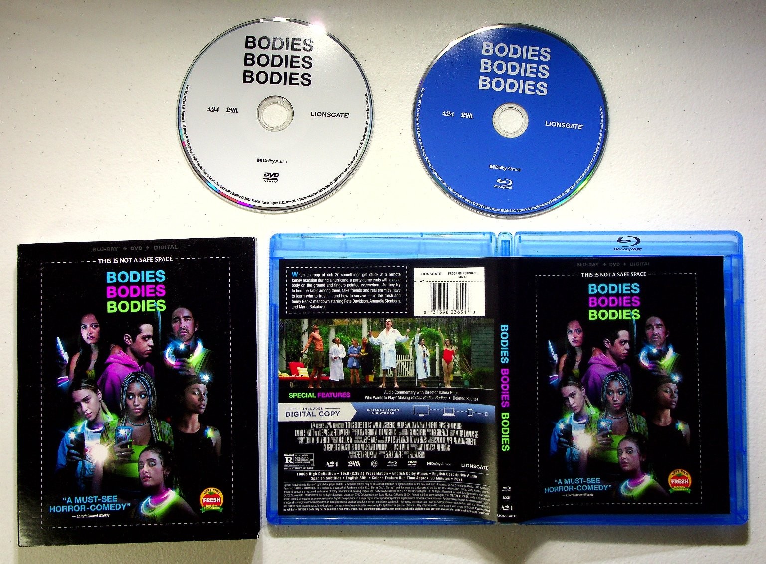 Bodies Bodies Bodies Blu-ray DVD (2022) A24 Halina Reijn Horror Comedy