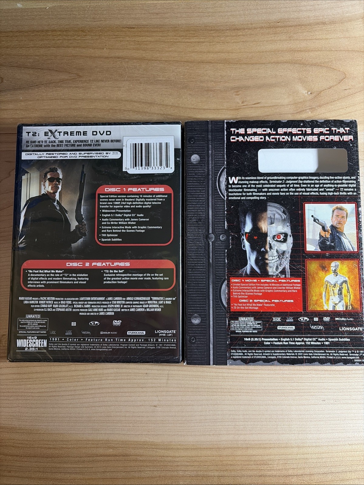 Terminator 2 Judgment Day T2 DVD W Walmart Exclusive Retro Slipcover NEW 1991