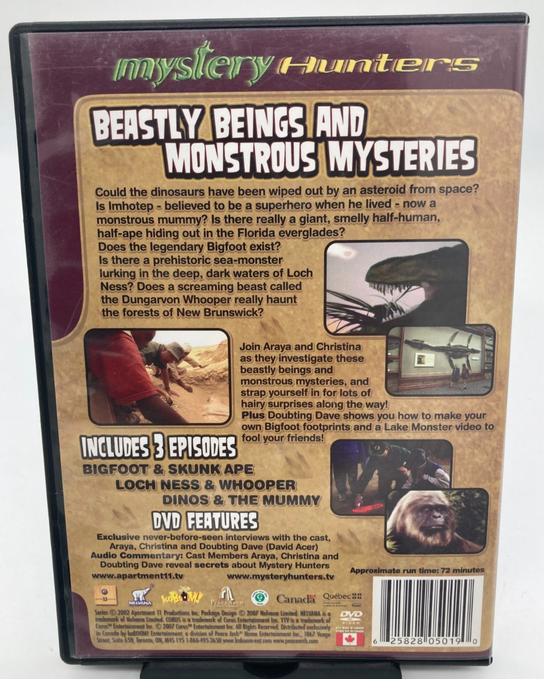 Mystery Hunters Beastly Beings & Monstrous Mysteries – DVD – Good Condition YTV
