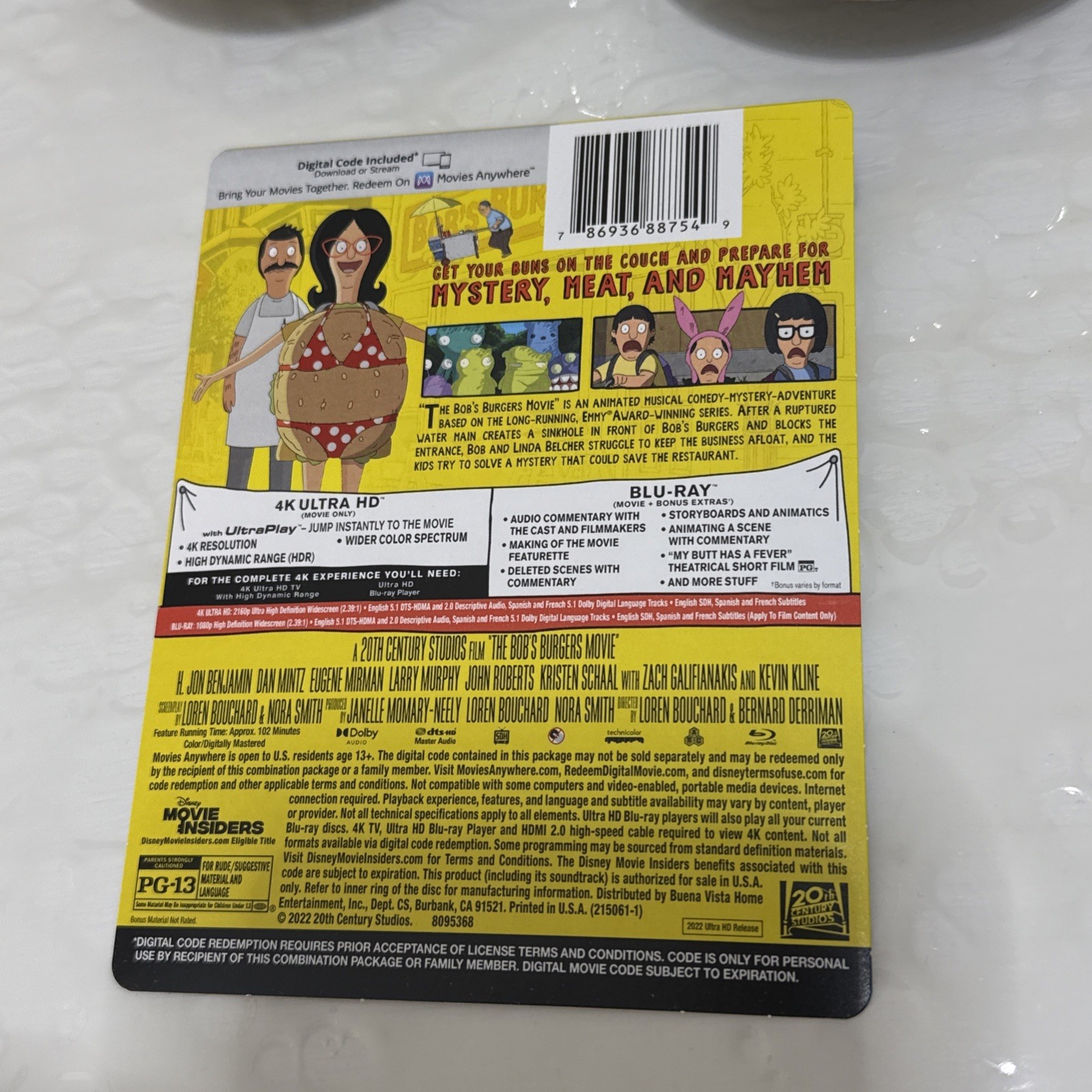 The Bob’s Burgers Movie 4K + Blu-ray Steelbook Best Buy Exclusive Limited W1