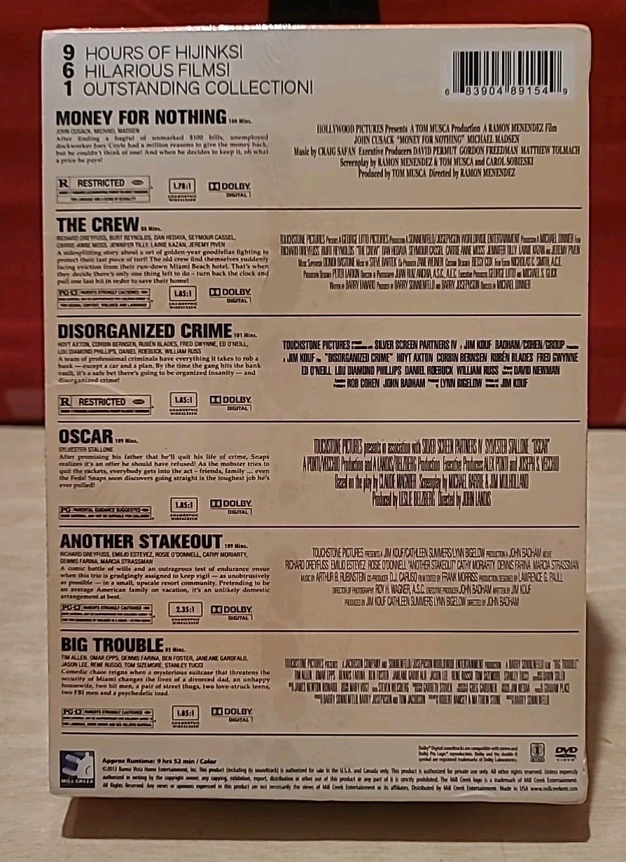 Crime Capers – 6 Movie Set (Dvd’s, 4 Discs Set, 2013) Comedies (BRAND NEW!)