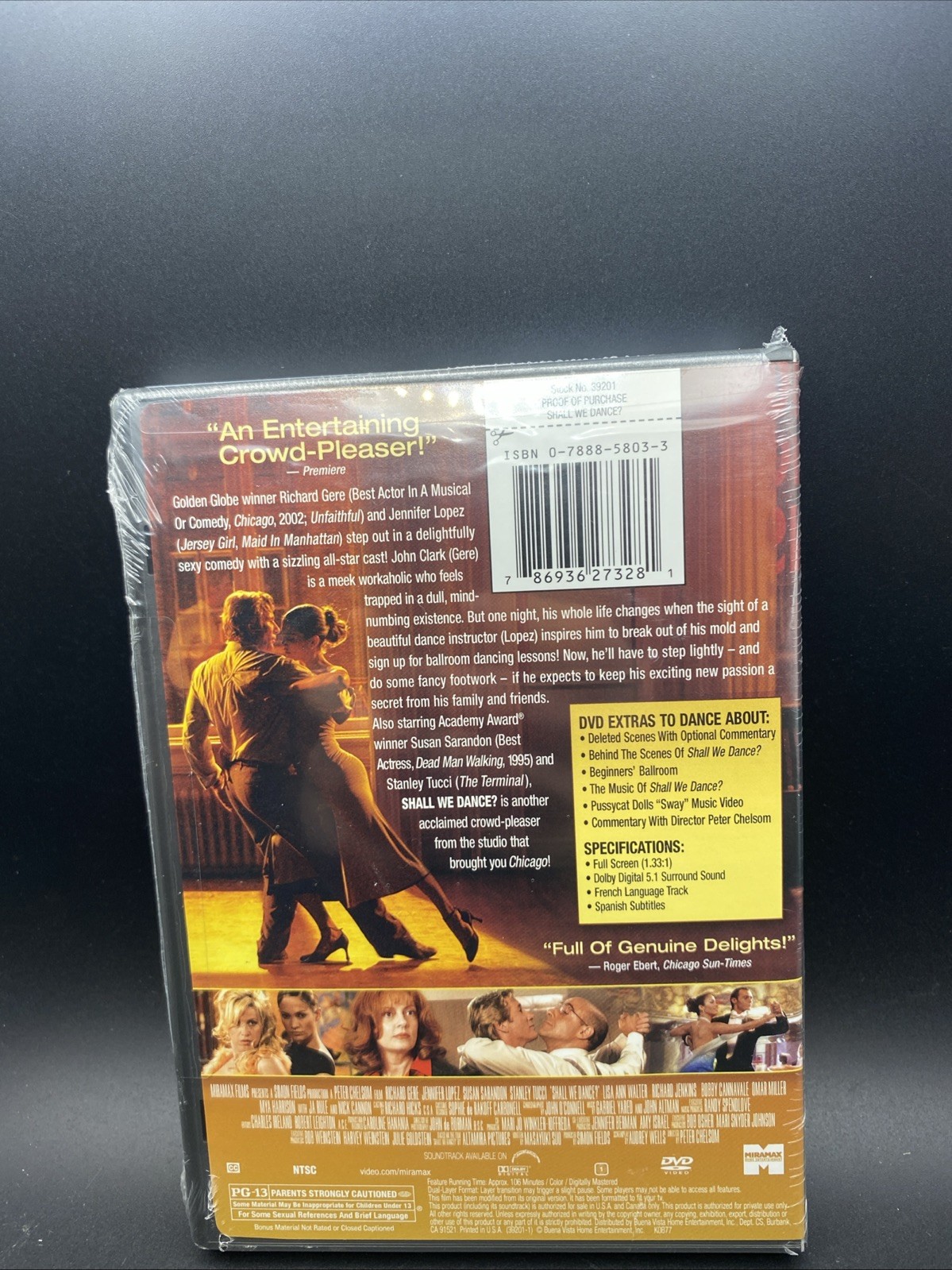 Shall We Dance DVD 2004 NEW Sealed Full Screen Richard Gere Jennifer Lopez