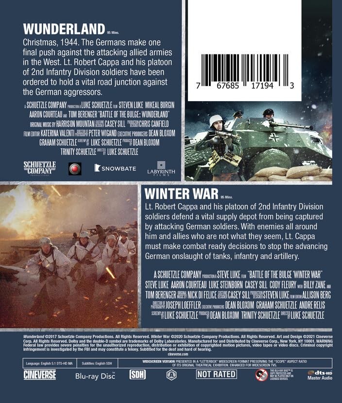 Battle of the Bulge 2-Movie Collection (Blu-ray) Billy Zane Steven Luke