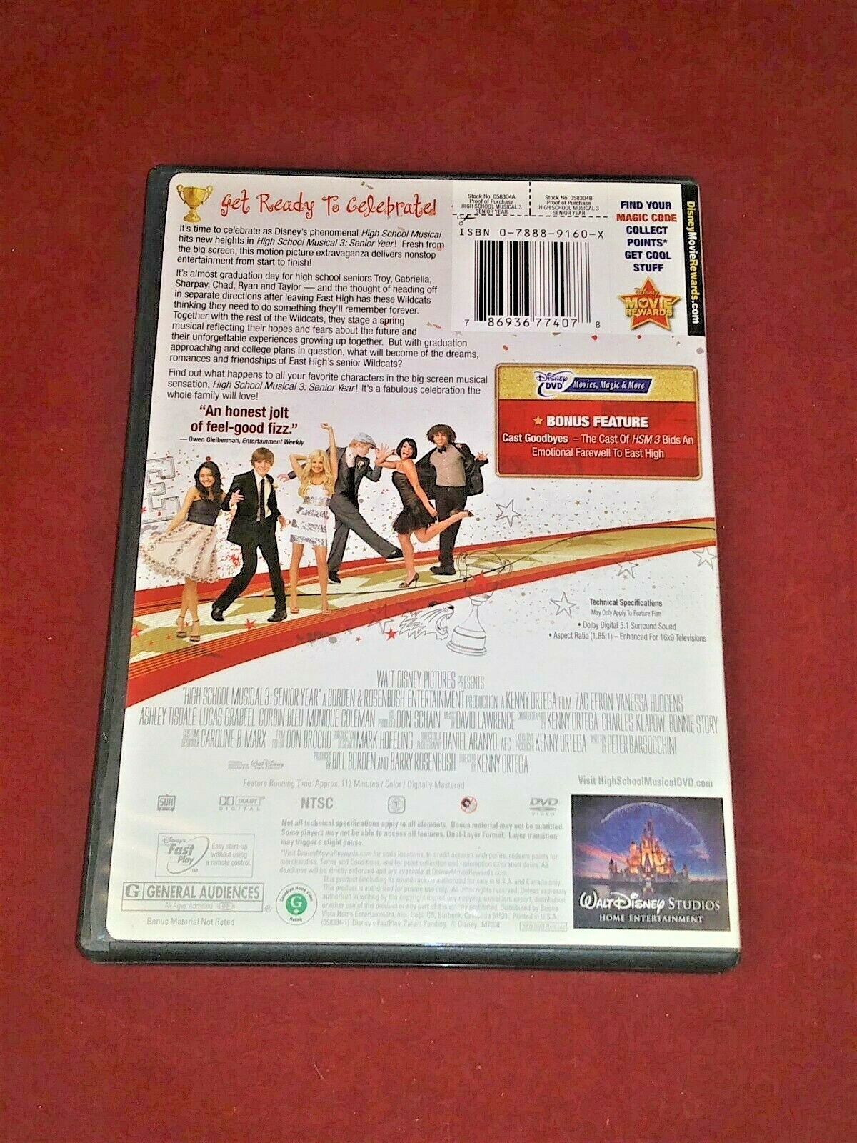 High School Musical 3: Senior Year (DVD, 2009) Zac Efron Ashley Tisdale
