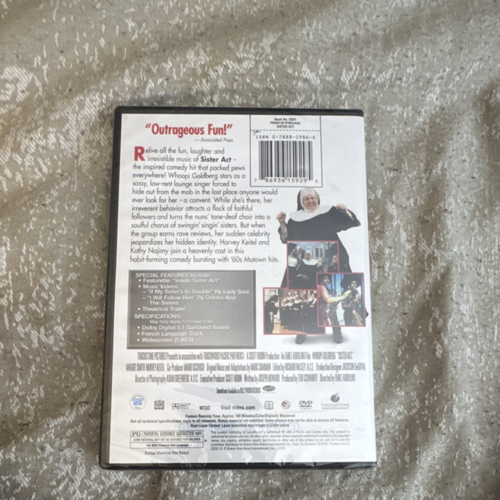 Sister Act (DVD, Widescreen, Comedy, Whoopi Goldberg, Touchstone/Disney)