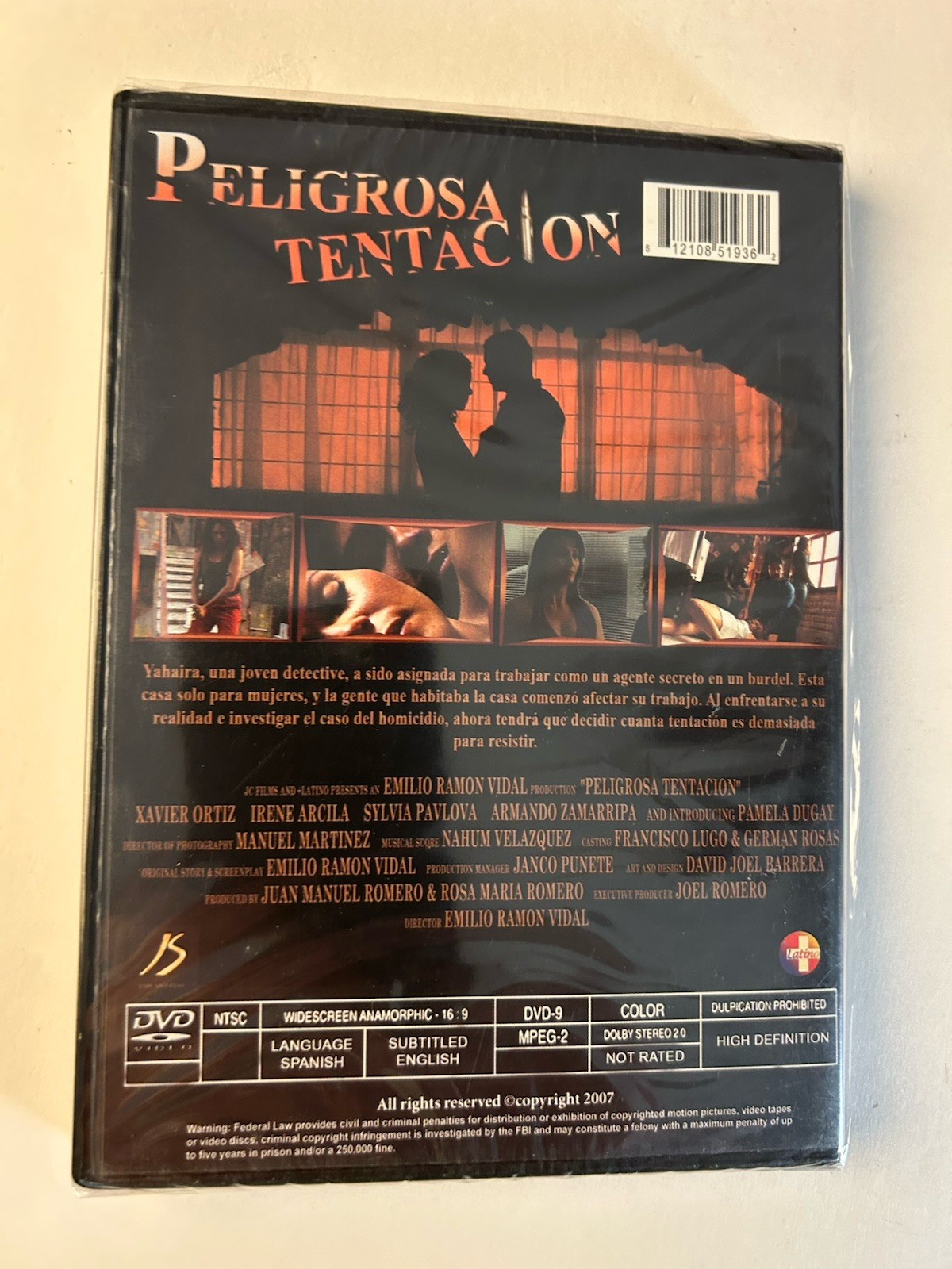Peligrosa Tentacion DVD 2007 Spanish Language with English Subtitles New Sealed