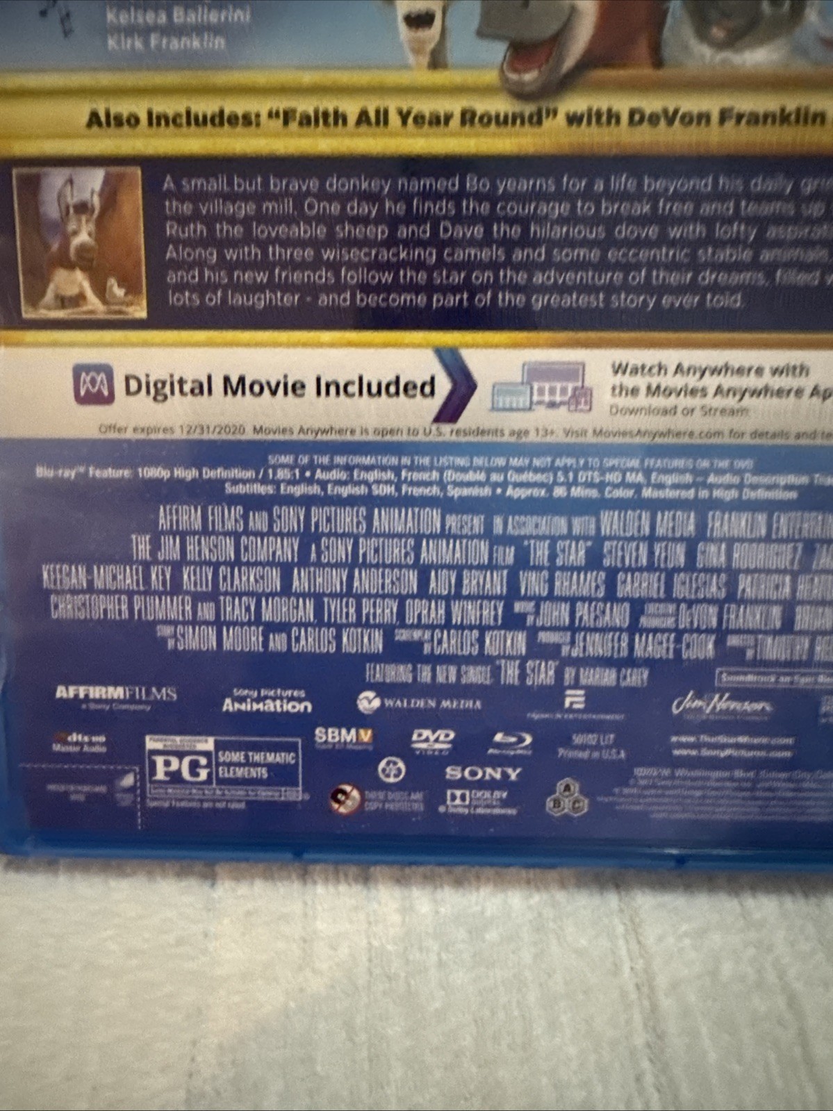 The Star (Blu-ray + DVD + Digital, 2017) A Take Of Faith And Friendship New