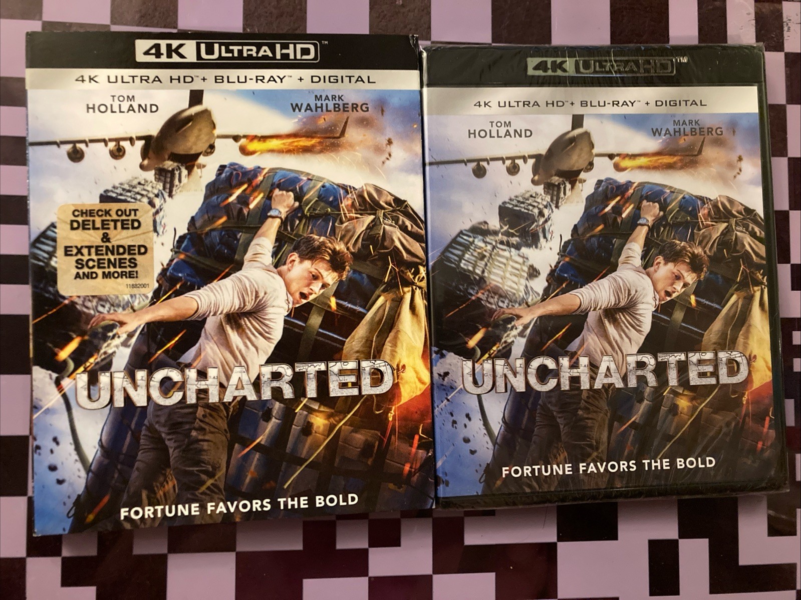 NEW Tom Holland UNCHARTED 4KUHD + Blu-ray + Digital w/ Slipcover