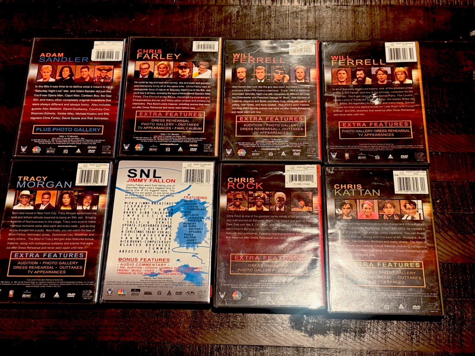 Lot of 8 “Best Of” Saturday Night Live DVDs Ferrell, Farley, Fallon, Sandler