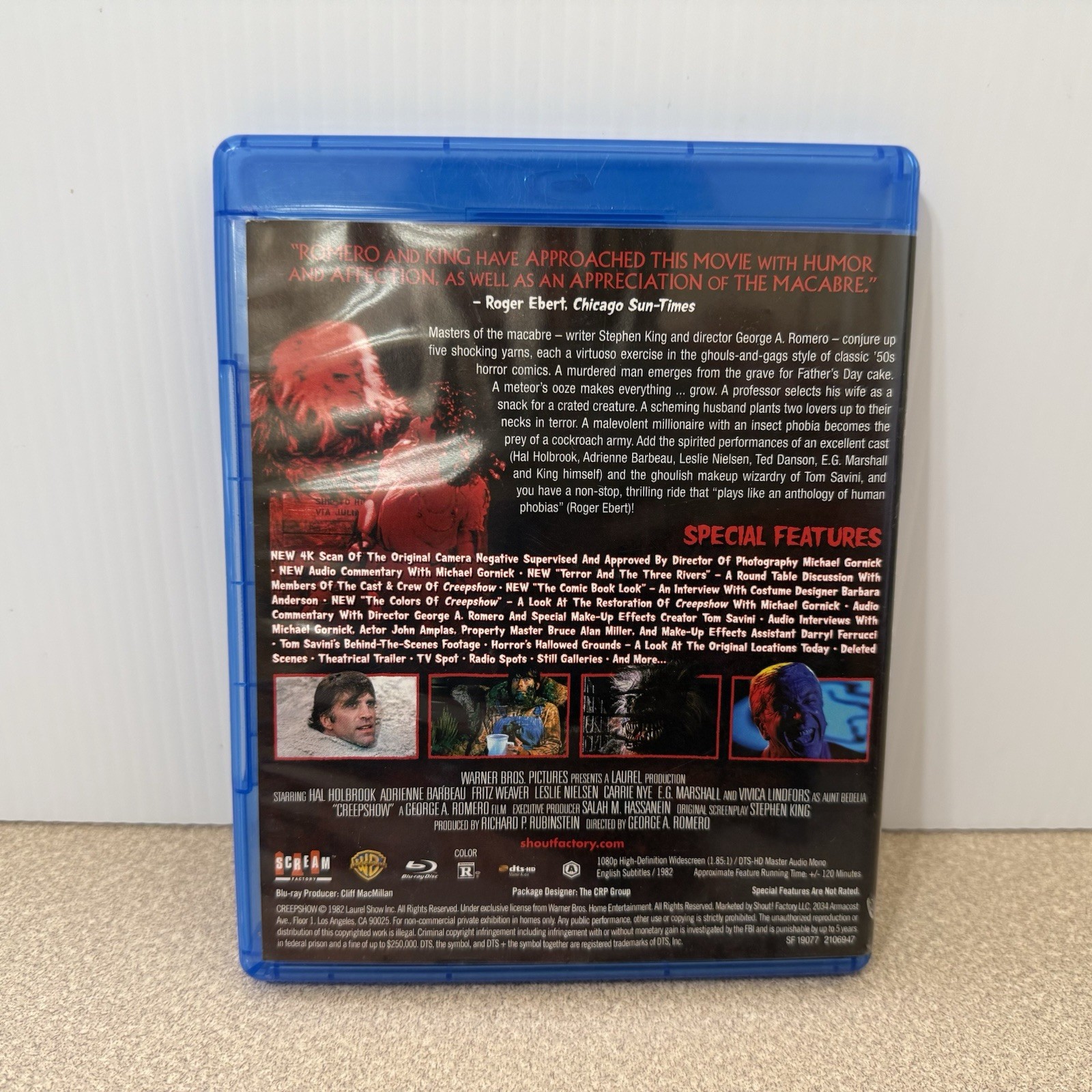 Creepshow 1982 Blu-ray Scream Factory Horror, Stephen King George Romero – Read