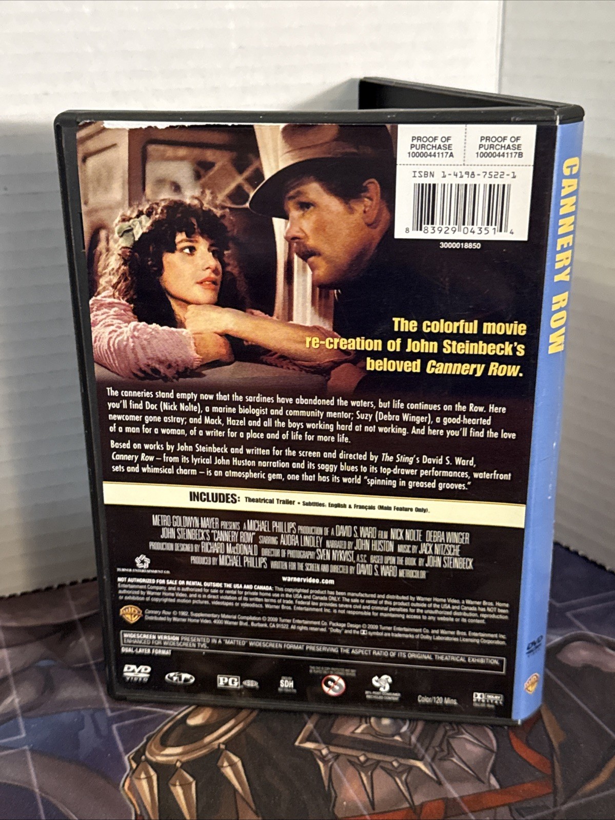 Cannery Row DVD 1982 Nick Nolte Debra Winger Widescreen John Steinbeck Classic