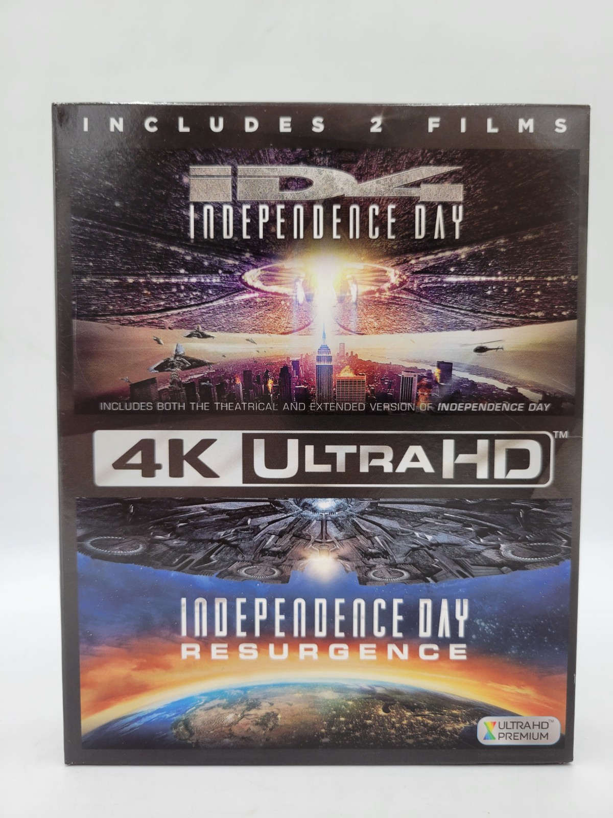 ID4 Independence Day & ID Resurgence 4K Ultra 2 Movie Box Set OOP MISSING 1 DVD