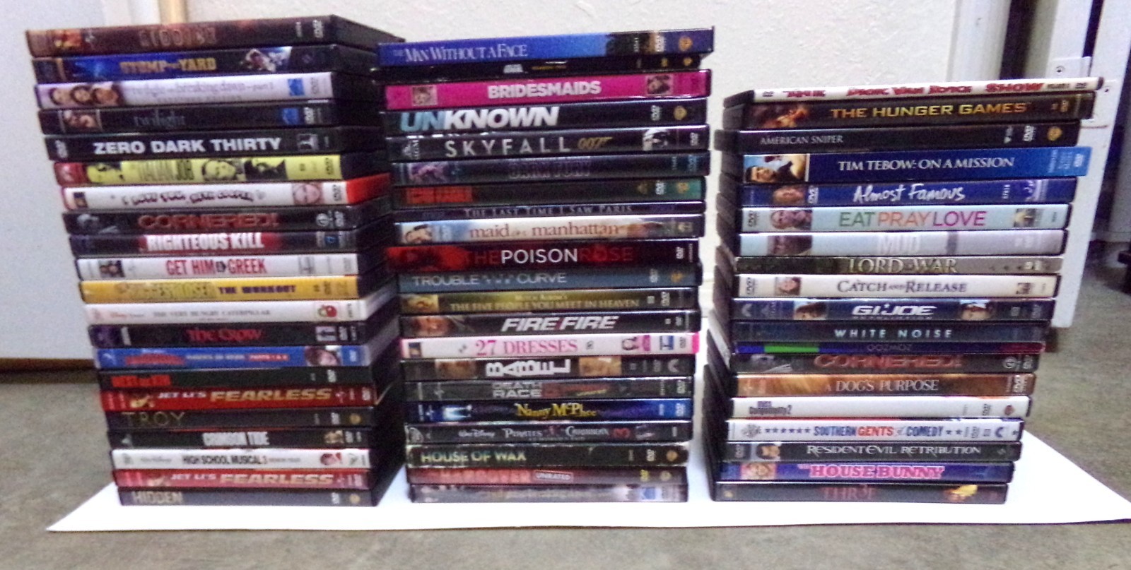 Lot of 60 DVD MOVIES RANDOM Titles free shipping Lot J