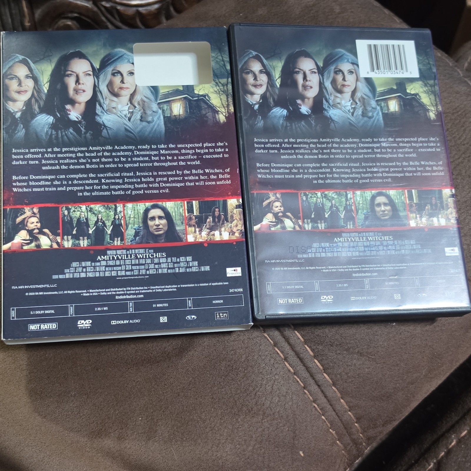 ITN Amityville Witches DVD Horror Movie NR English 89 Min DVD Case