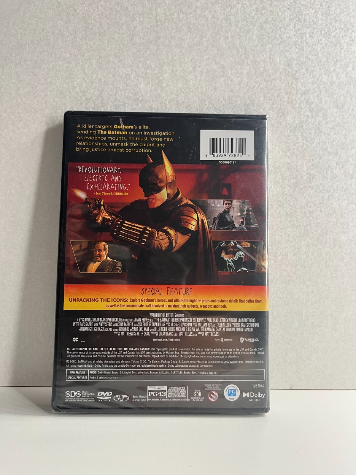 The Batman (DVD, 2022) Region USA, Director Matt Reeves, Warner Bros