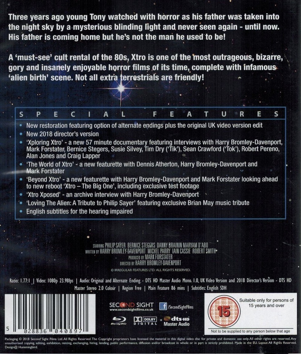 XTRO (1982) Blu-Ray BRAND NEW Free Ship (English packaging)
