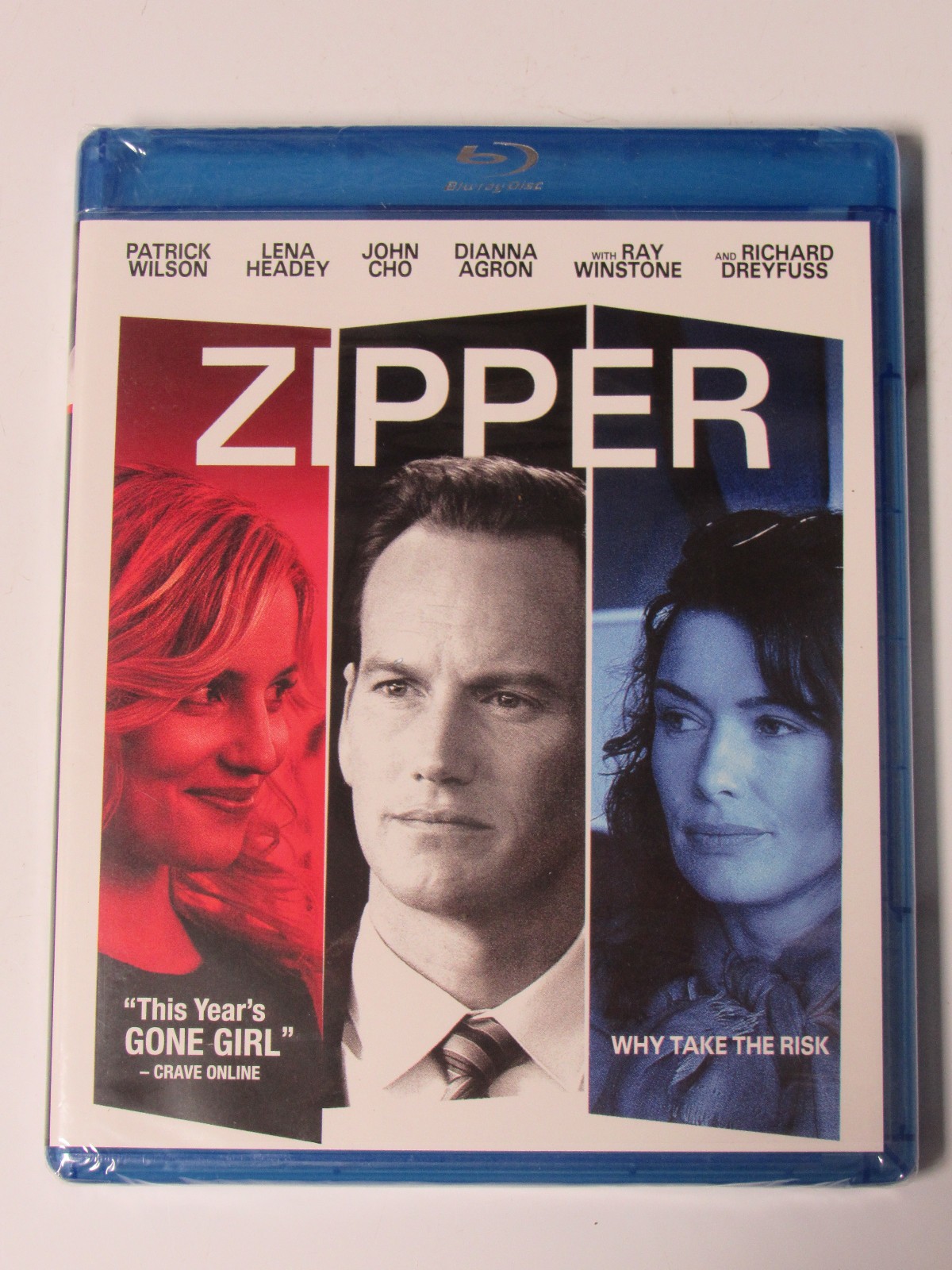 NEW Zipper Blu-ray Patrick Wilson, Lena Headey Dianna Agron Erotic thriller FREE