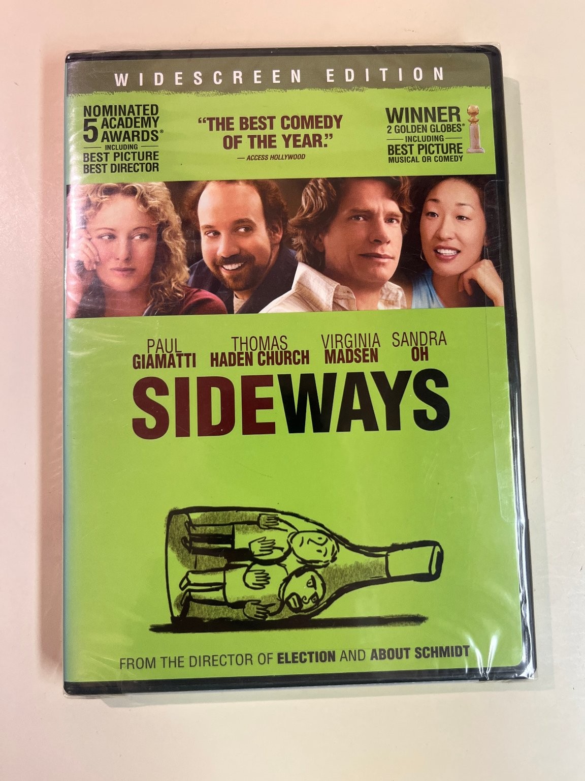 Sideways DVD, 2004 Romantic Comedy, Paul Giamatti, Alexander Payne, Bonus