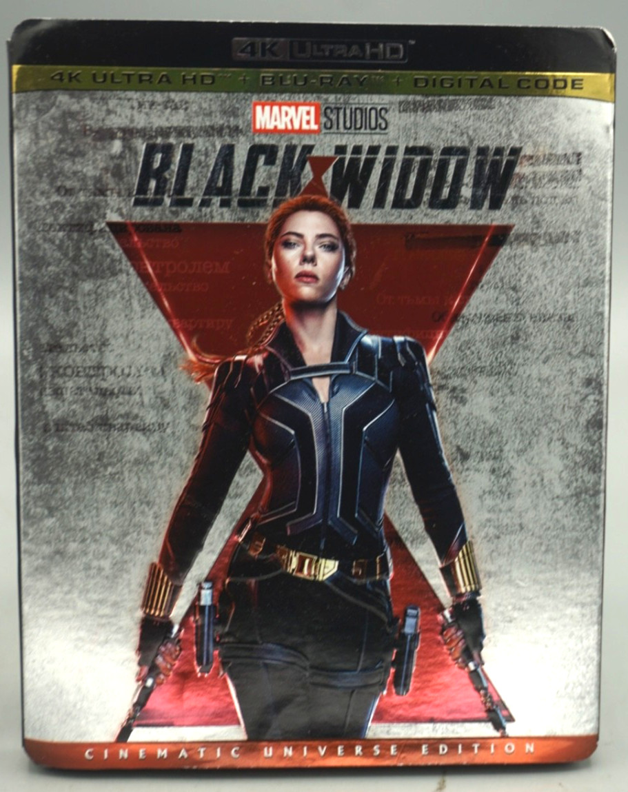 Black Widow 4K Ultra HD Blu-ray 2021 Slipcover Scarlett Johansson VGood F-Ship