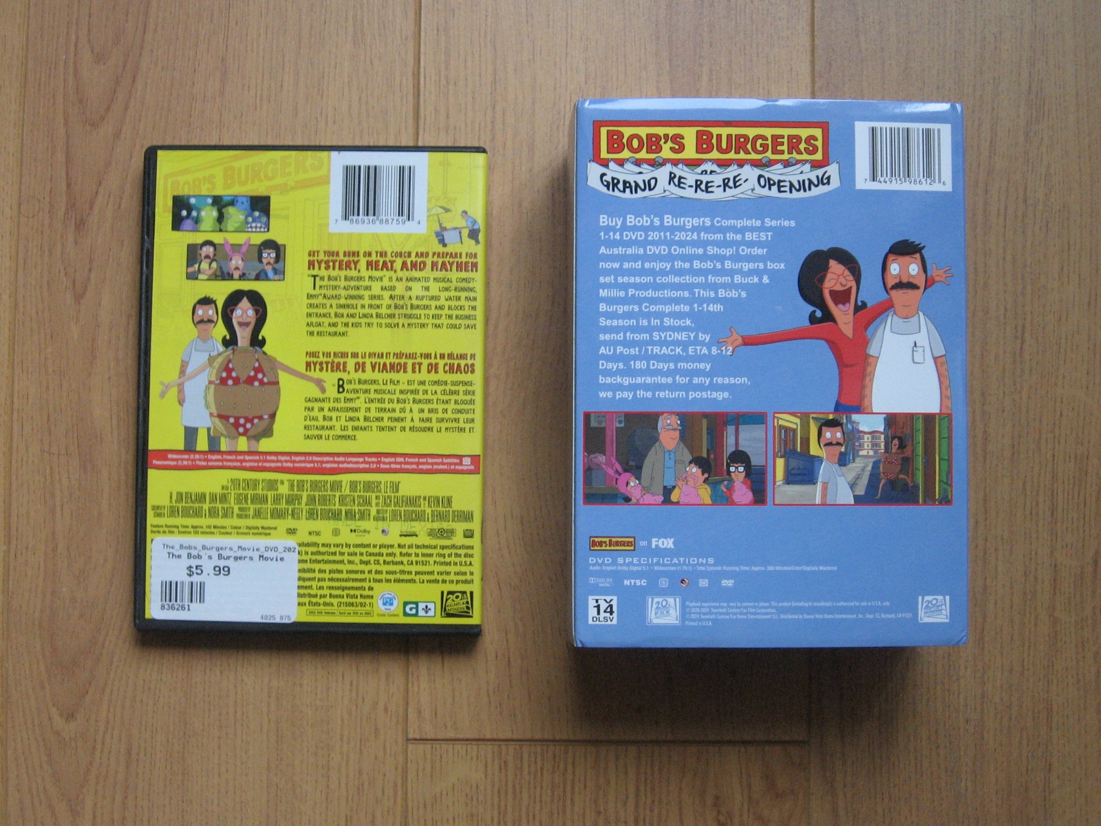 The Bob’s Burgers Movie + Seasons 1-14 DVD **** READ ***