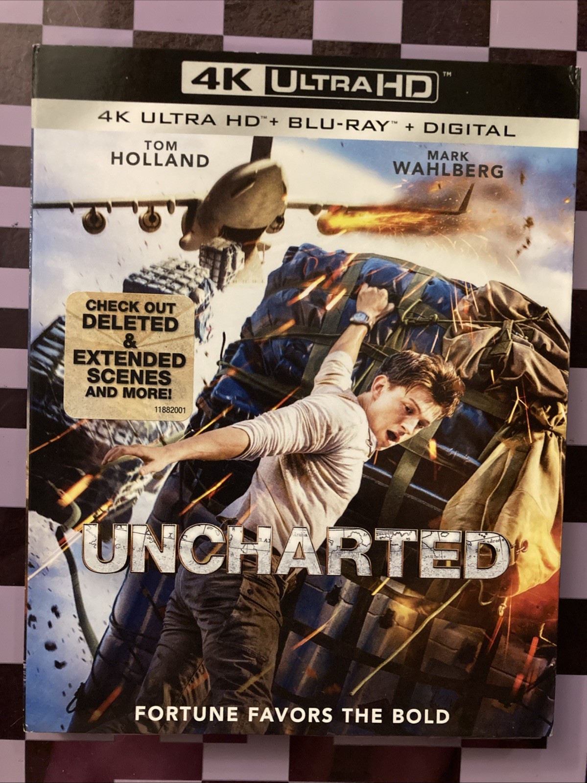 NEW Tom Holland UNCHARTED 4KUHD + Blu-ray + Digital w/ Slipcover